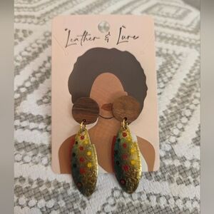 Gold and Multicolor Earrings